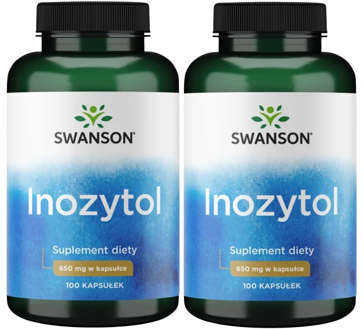 Инозитол Swanson Inositol, 650 мг, 2 упаковки по 100 капсул