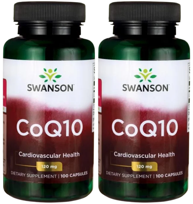 Коэнзим Q10 Swanson CoQ10, 120 мг, 2 упаковки по 100 капсул