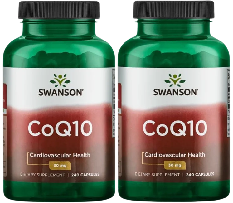 Коэнзим Q10 Swanson Coenzyme Q10, 30 мг, 2 упаковки по 240 капсул