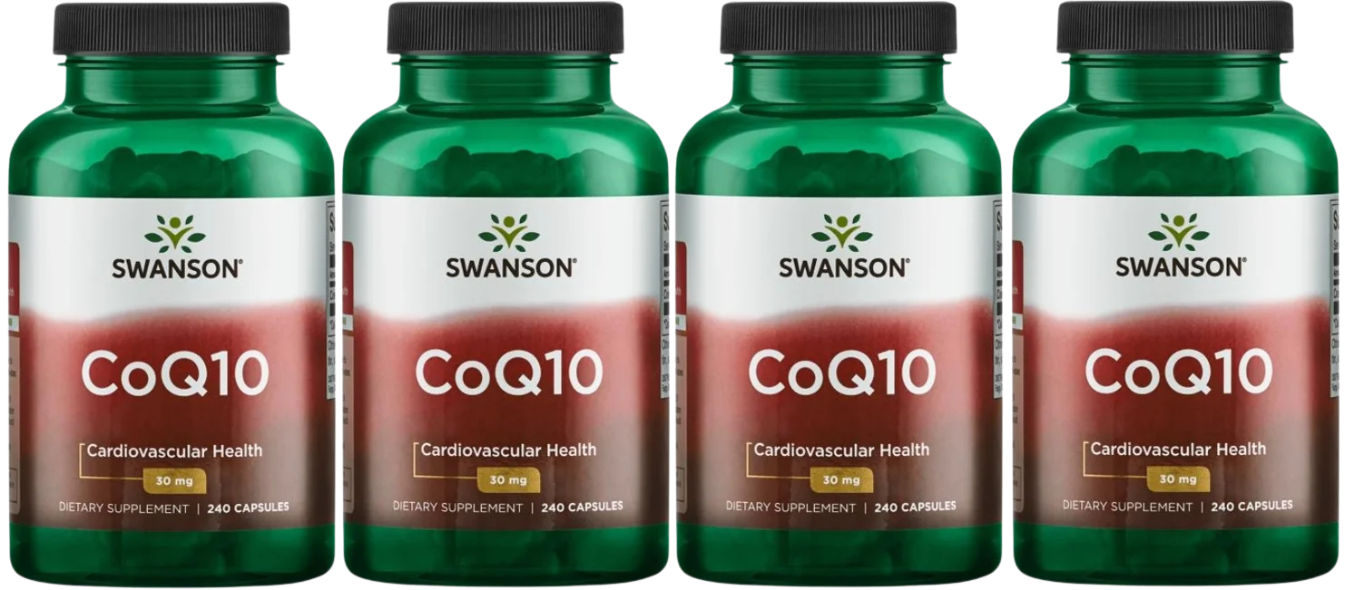 Коэнзим Q10 Swanson CoQ10 30 мг, 4 упаковки по 240 капсул