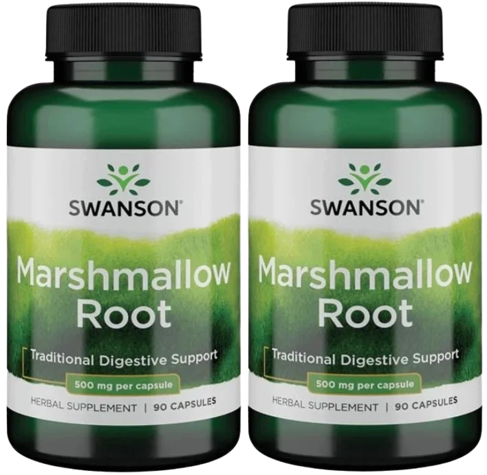 Корень алтея Swanson Marshmallow Root, 500 мг, 2 упаковки по 90 капсул