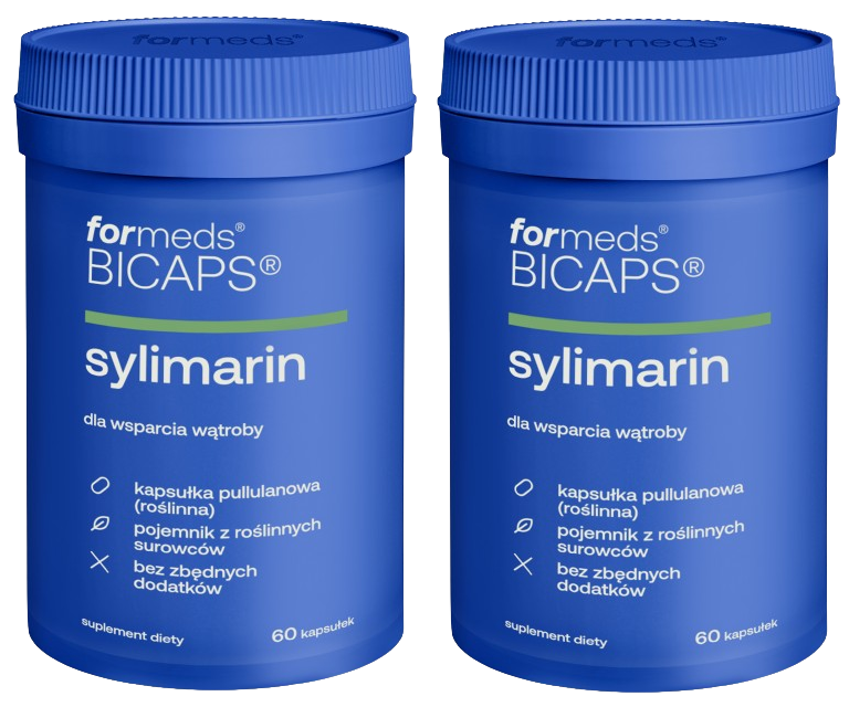 Расторопша ForMeds Bicaps Sylimarin, 80 % силимарина, с артишоком, 2 упаковки по 60 капсул