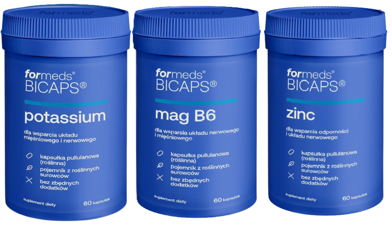 Набор ForMeds Bicaps Mag B6, Potassium и Zinc, магний, калий и цинк, капсулы