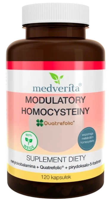 Витамин B12 Medverita, с фолатом Quatrefolic и P-5-P, для обмена гомоцистеина, 120 капсул