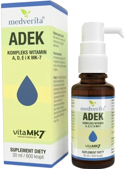 Витамины ADEK Medverita Retinol с K2 MK-7, капли, 30 мл
