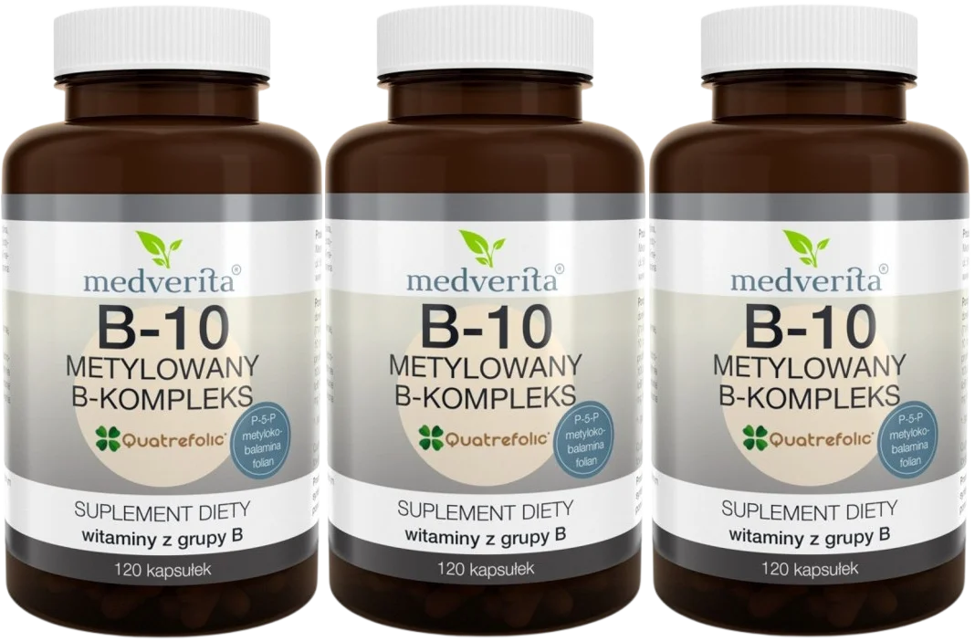 Витамины группы B Medverita B-10 Complex, 3 упаковки по 120 капсул