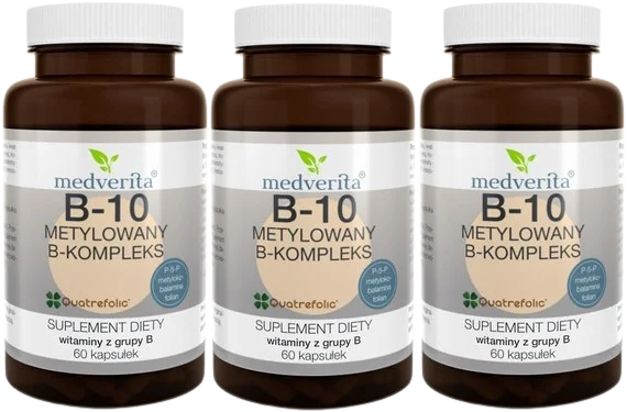 Витамины группы B Medverita B-10 Complex, 3 упаковки по 60 капсул