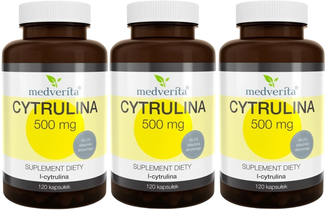 L-цитруллин Medverita Citrulline 500 мг, 3 упаковки по 120 капсул