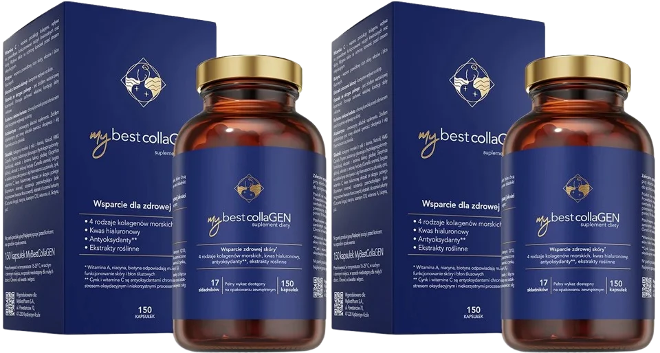 Коллаген морской MyBestPharm MyBestCollaGEN, с гиалуроновой кислотой, биотином и цинком, 2 упаковки по 150 капсул