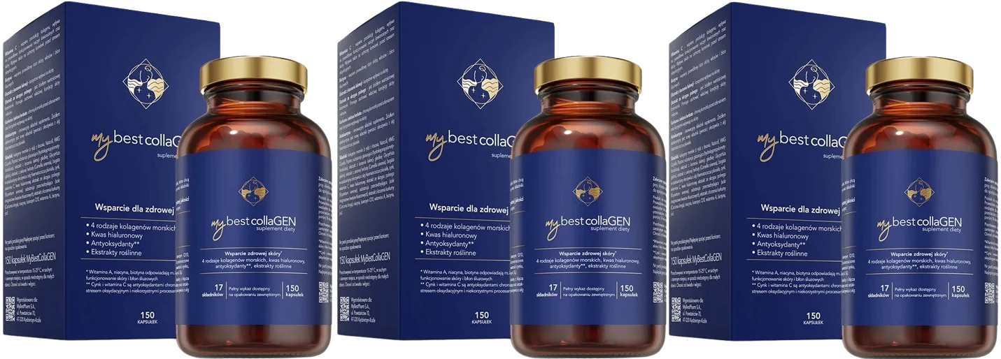 Коллаген морской MyBestPharm MyBestCollaGEN, для кожи, волос и ногтей, 3 упаковки по 150 капсул