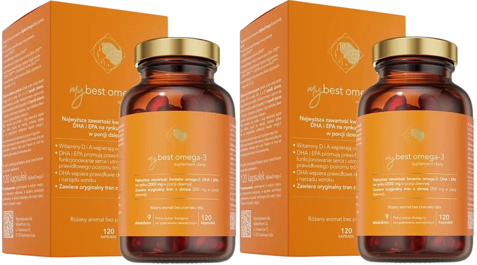 Омега-3 MyBestPharm MyBestOmega-3, 2022 мг на порцию, с астаксантином, 2 упаковки по 120 капсул