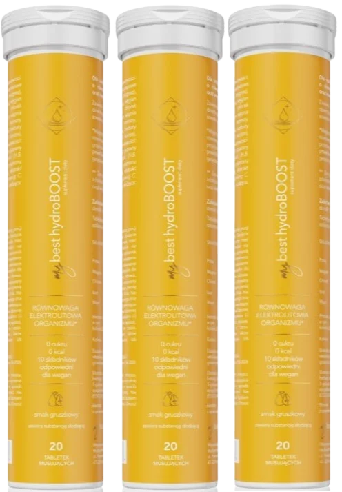 Комплекс для гидратации MyBestPharm MyBestHydroBoost, груша, шипучие таблетки, 3 упаковки по 20 шт