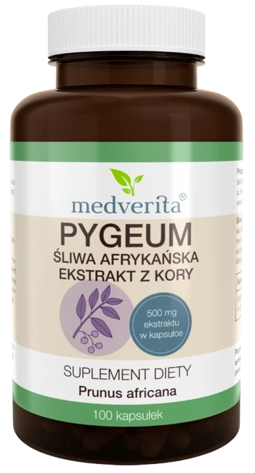 Экстракт африканской сливы Medverita Pygeum, 15% фитостеринов, 100 капсул