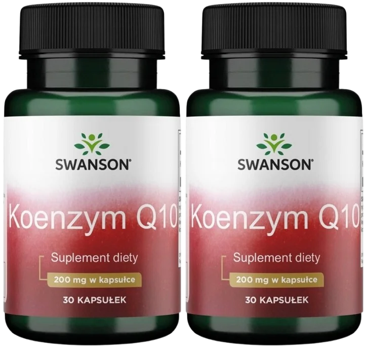 Коэнзим Q10 Swanson CoQ10, 200 мг, 2 упаковки по 30 капсул