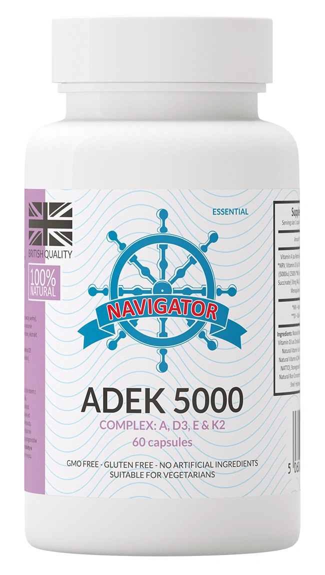Витамины A, D3, E и K2 Navigator ADEK 5000 Complex, 60 капсул