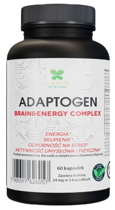 Комплекс адаптогенов Lanco Nutritions Adaptogen Brain & Energy Complex, родиола и ашваганда, 60 капсул