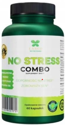 Комплекс для нервной системы Lanco Nutritions No Stress Combo, триптофан и ашваганда, 60 капсул