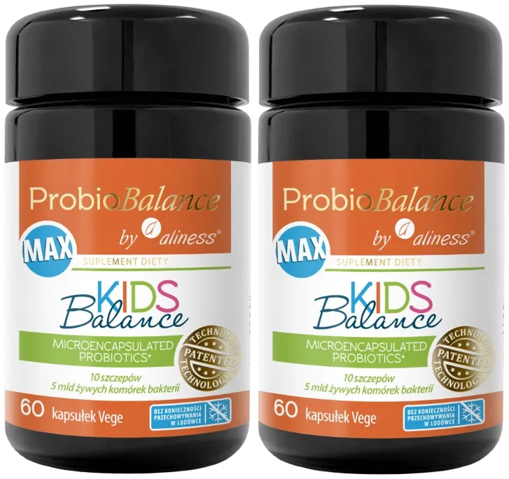 Пробиотик для детей Aliness ProbioBalance Kids Balance Max 5 млрд, с 1 года, 2 упаковки по 60 капсул
