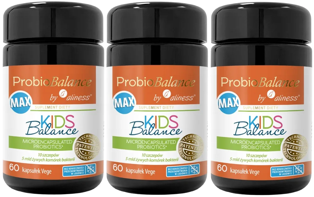 Пробиотик для детей Aliness ProbioBalance Kids Balance Max, от 1 года, 3 упаковки по 60 капсул