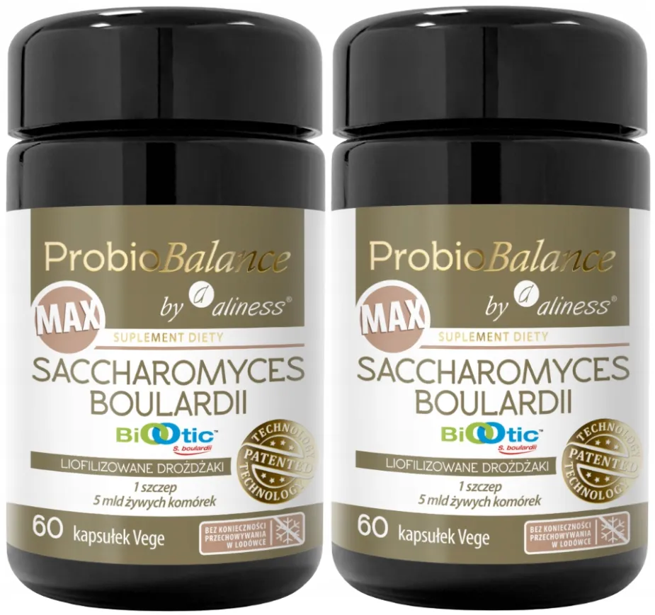 Пробиотик Aliness ProbioBalance Saccharomyces Boulardii Max 250 мг, 2 упаковки по 60 капсул