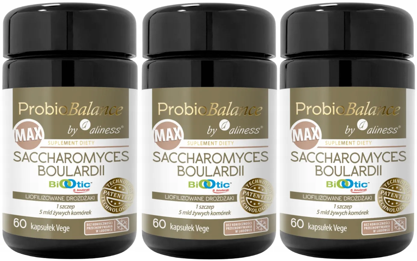 Пробиотик Aliness ProbioBalance Saccharomyces Boulardii Max, 3 упаковки по 60 капсул