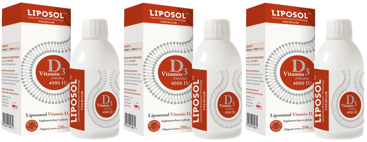 Витамин D3 Aliness Liposol 4000 МЕ, липосомальный, жидкость, 3 флакона по 250 мл