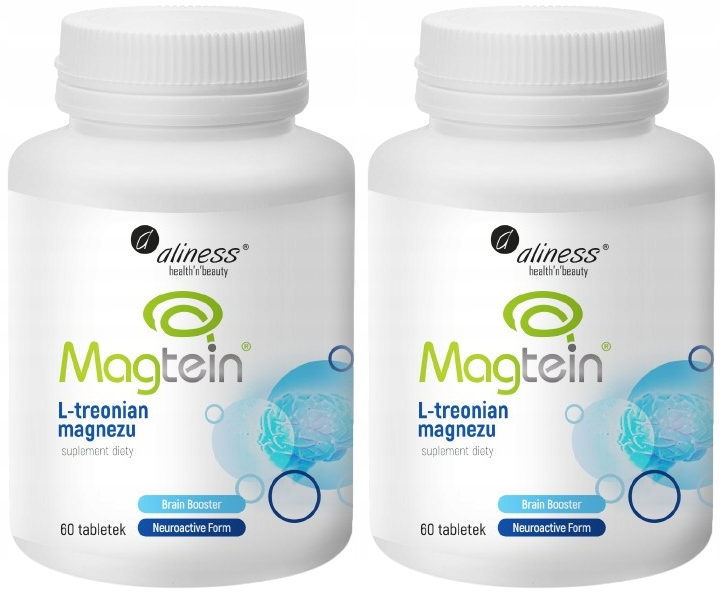 Магний Aliness L-треонат магния Magtein 72 мг, для взрослых, 2 упаковки по 60 таблеток