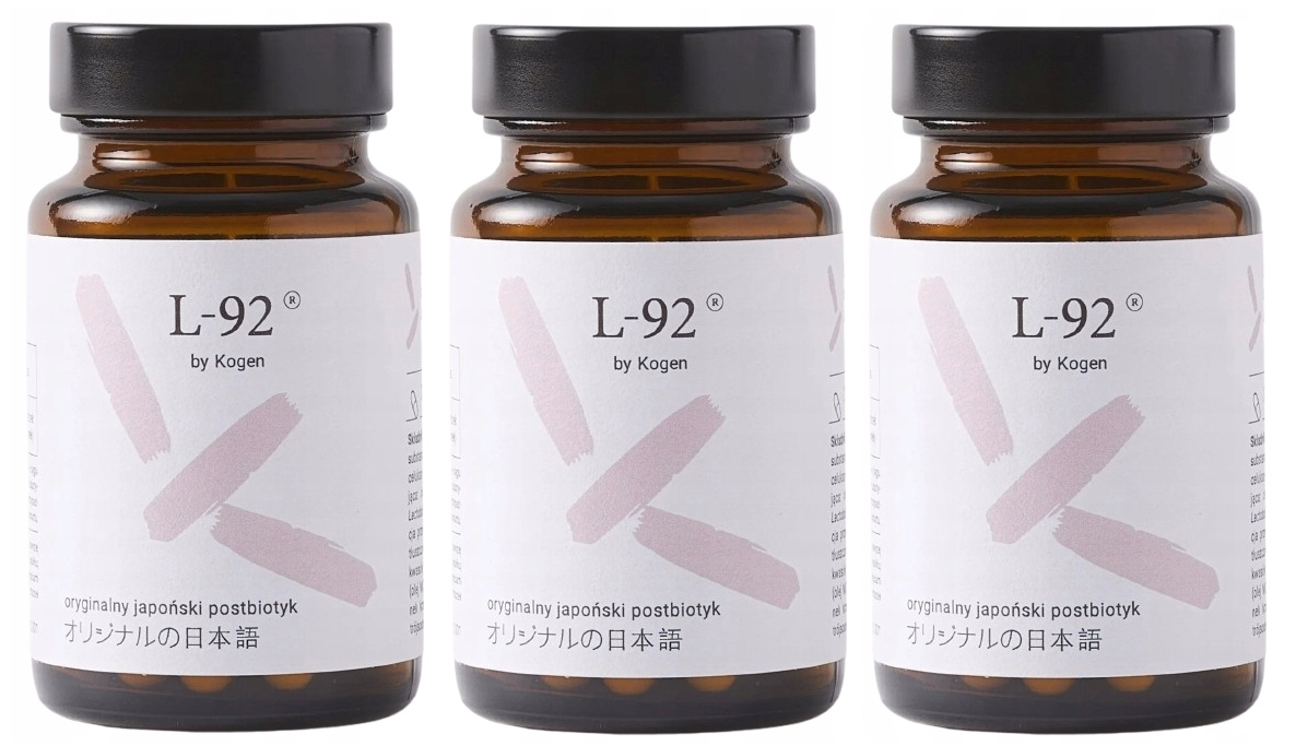 Постбиотик Kogen L-92, Lactobacillus acidophilus, с 4 лет, 3 упаковки по 30 капсул