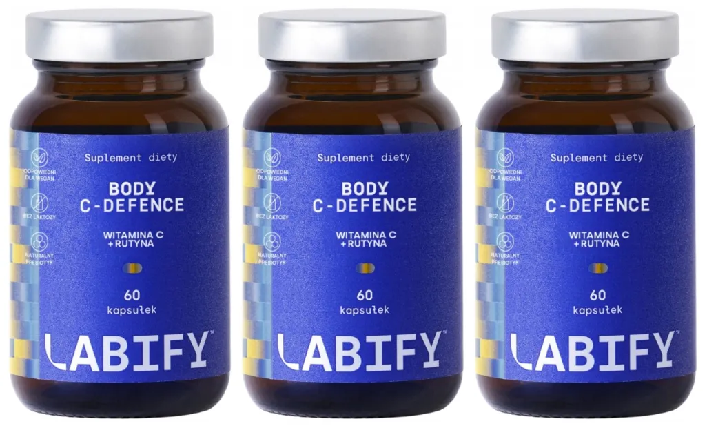Витамин C Labify Body C-Defence 500 мг с рутином, 3 упаковки по 60 капсул