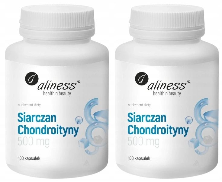 Хондроитин Aliness Chondroitin Sulfate 500 мг, для суставов, 2 упаковки по 100 капсул