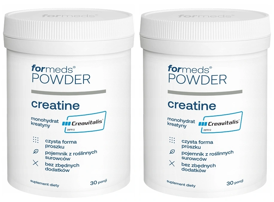 Креатин моногидрат ForMeds Powder Creatine, порошок, 2 упаковки по 30 порций