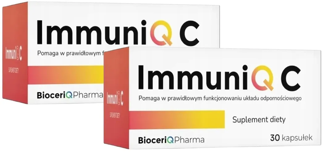 Витамин C BioceriQ ImmuniQ C 1000 мг, с шиповником и селеном, набор 2 упаковки по 30 капсул