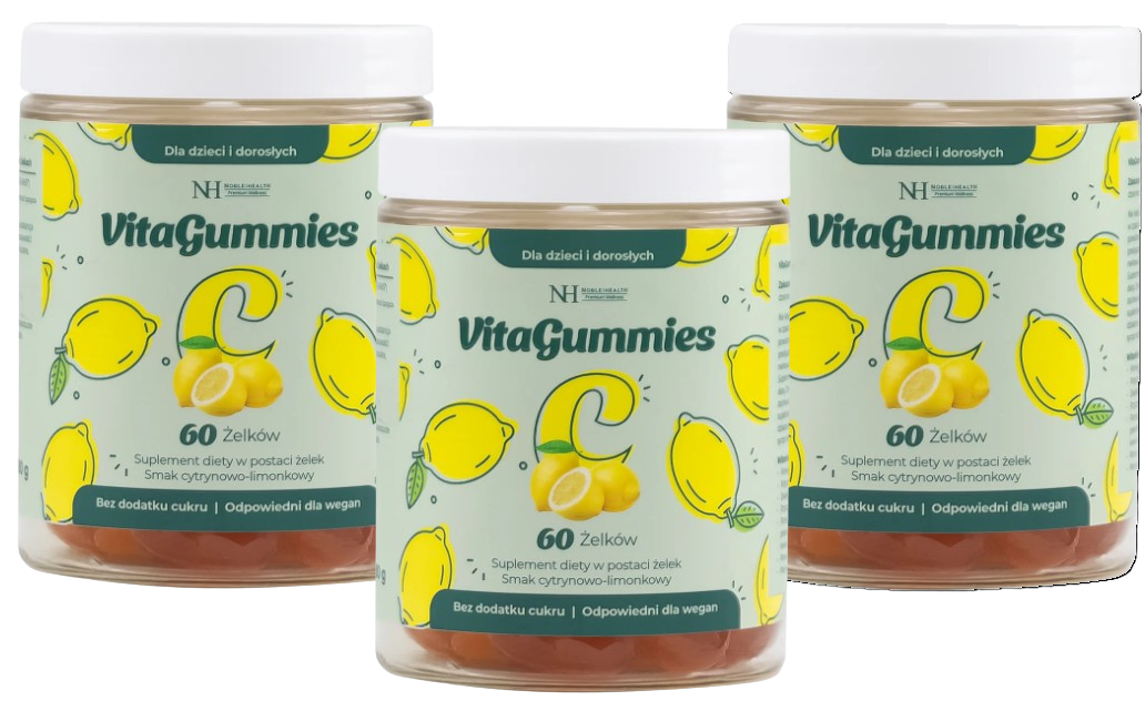 Витамин C Noble Health VitaGummies Vitamin C, 80 мг, с 5 лет, жевательные мармеладки, 3 упаковки