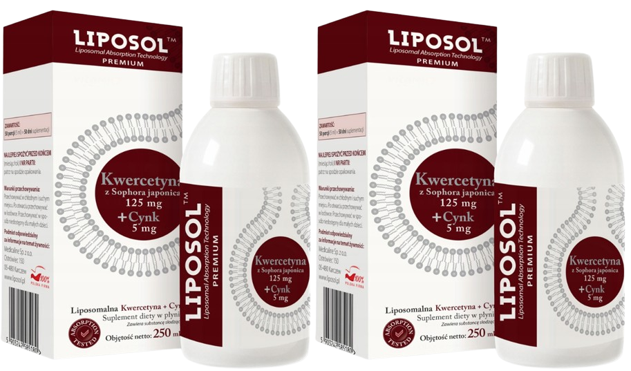 Кверцетин Liposol 125 мг, с цинком, липосомальный, жидкость, 2 упаковки по 250 мл