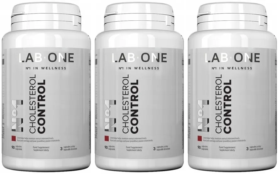 Растительный комплекс Lab One N1 Cholesterol Control, артишок, астаксантин и ниацин, капсулы, 3 упаковки
