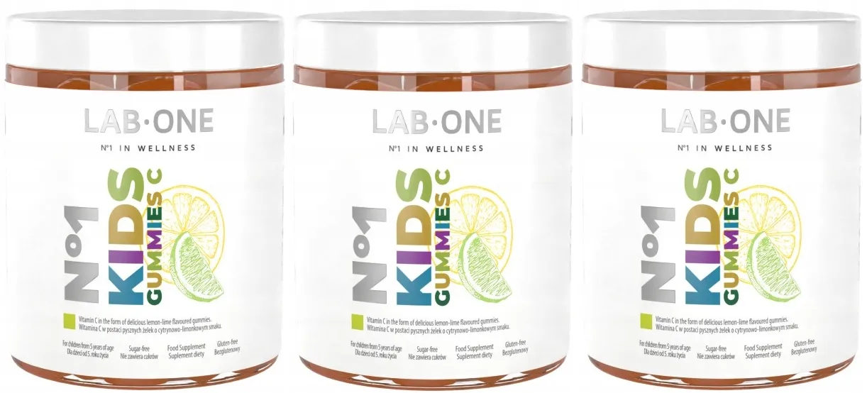 Витамин C для детей Lab One N1 KidsGummies C 80 мг, жевательный мармелад, с 5 лет, 3 упаковки по 60 шт