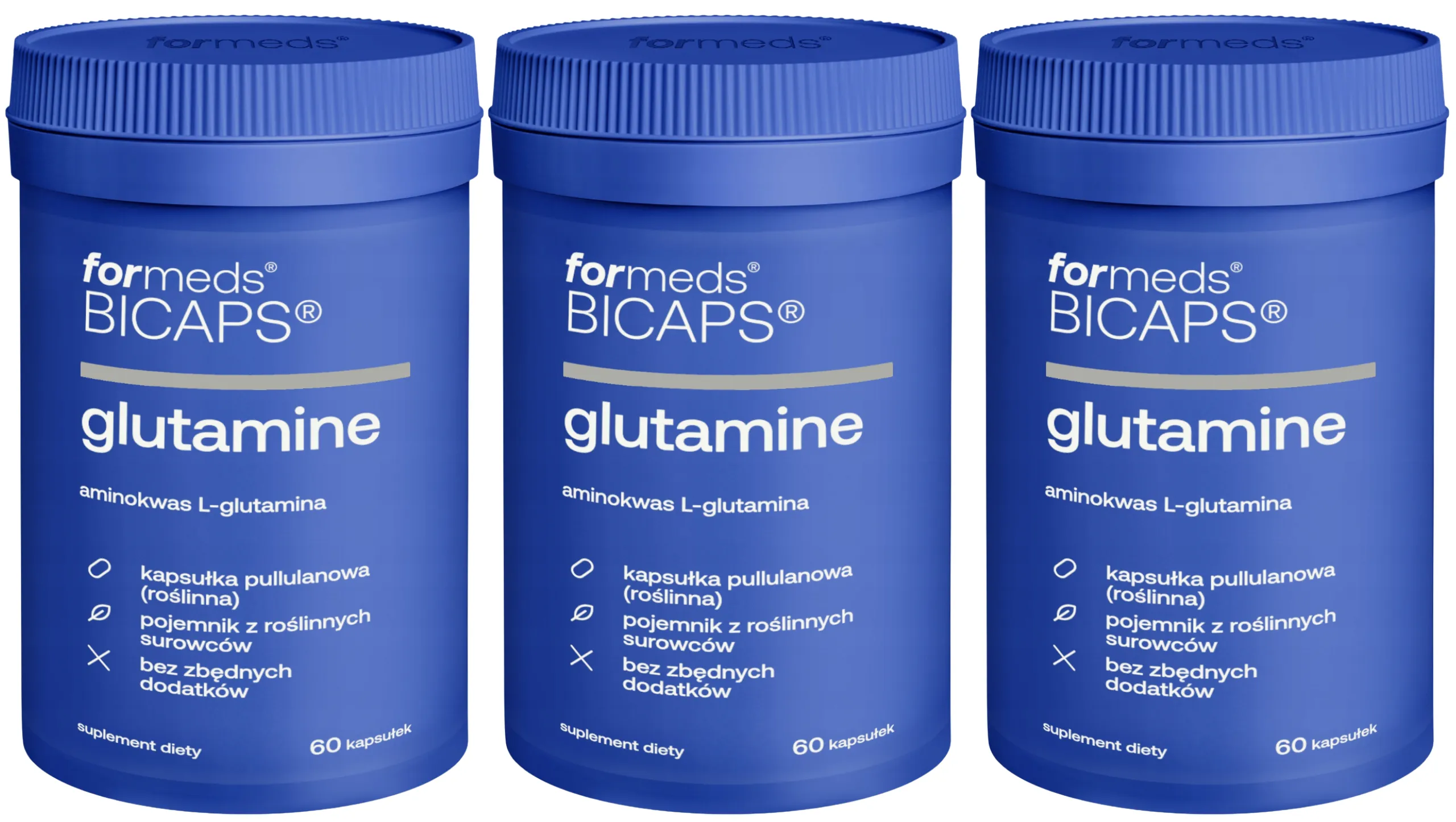 L-глютамин ForMeds Bicaps Glutamine, для взрослых, 3 упаковки по 60 капсул