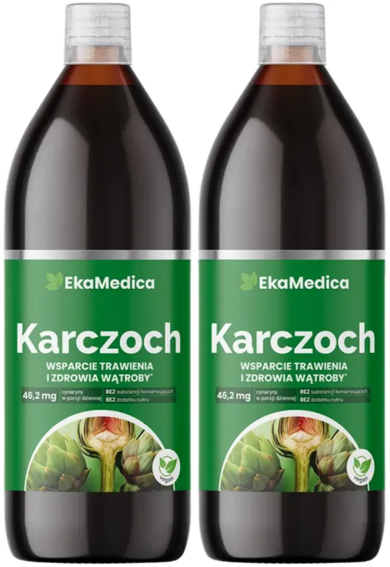 Сок артишока EkaMedica, для печени, набор 2 бутылки, 0,5 л / 1 л