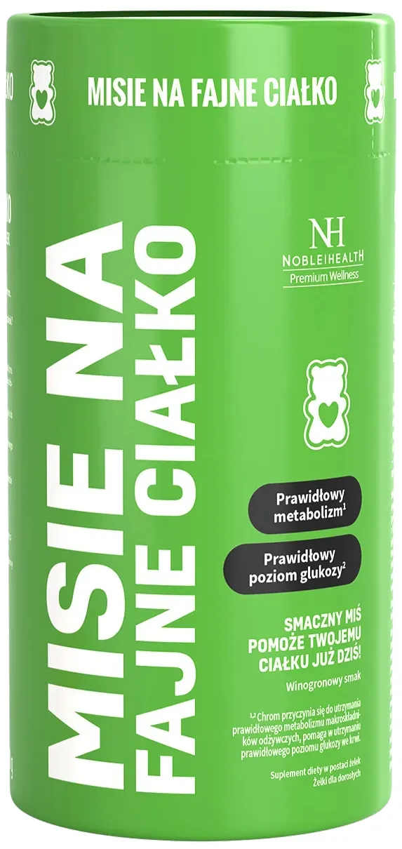 Жевательные мишки с хромом Noble Health Misie na fajne cialko, контроль массы тела, 300 г