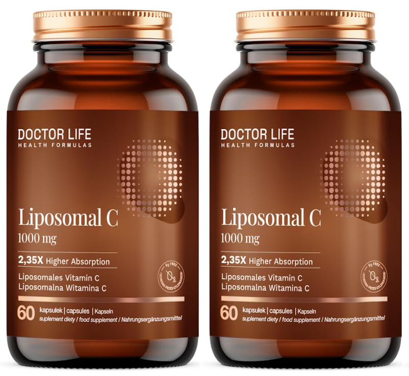 Витамин C Doctor Life Liposomal C 1000, липосомальный, с лецитином, набор 2 упаковки по 60 капсул