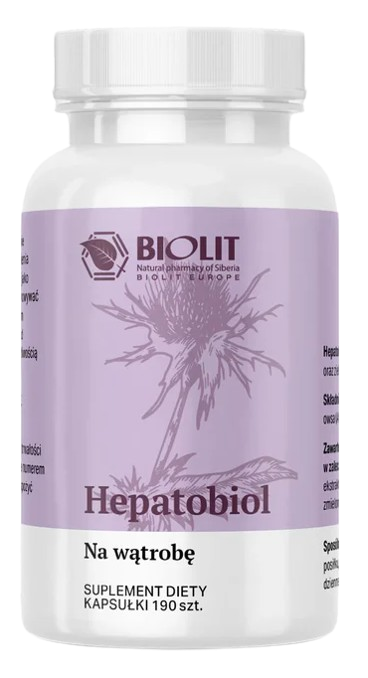 Расторопша и трава овса Biolit Hepatobiol, для печени и пищеварения, 190 капсул