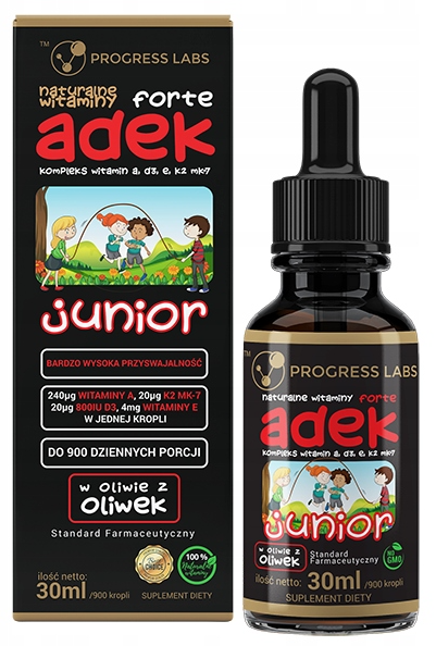 Витамины ADEK Progress Labs Forte Junior, для детей старше 4 лет, капли, 30 мл