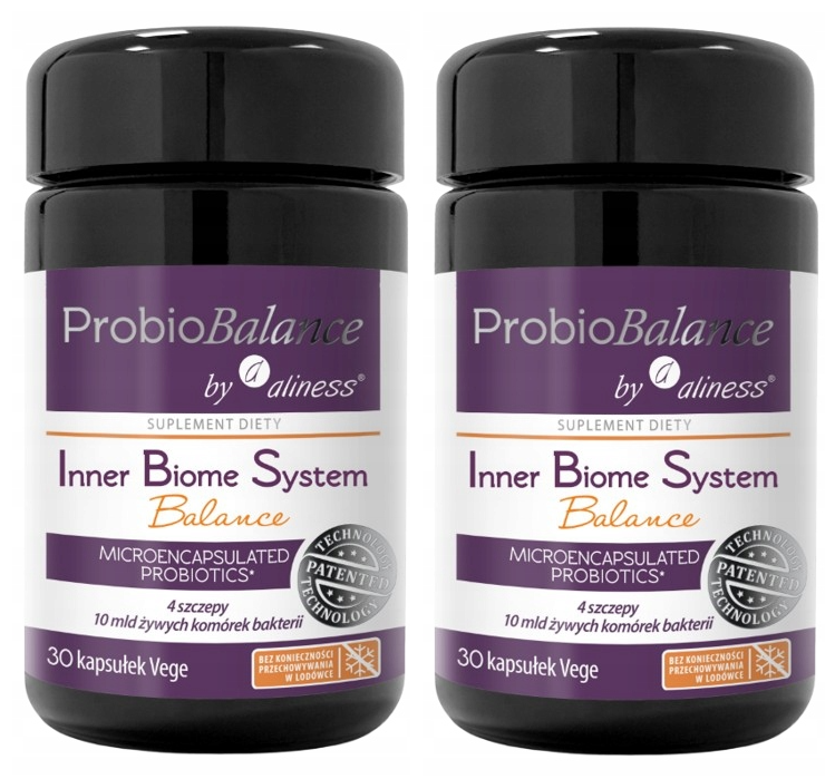 Пробиотик Aliness ProbioBalance Inner Biome System Balance 10 млрд, B. longum W11, 2 упаковки по 30 капсул