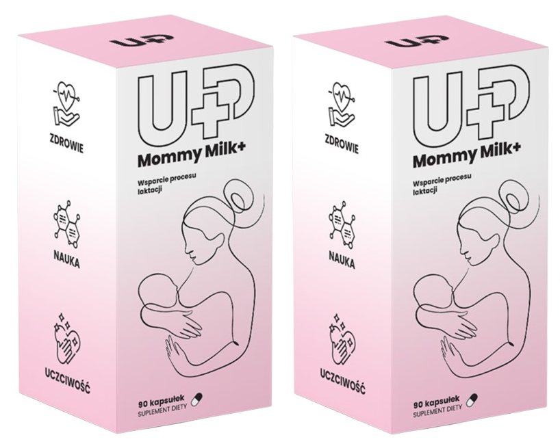 Комплекс для кормящих мам UP Health Pharma UP Mommy Milk+, для лактации, 2 упаковки по 90 капсул