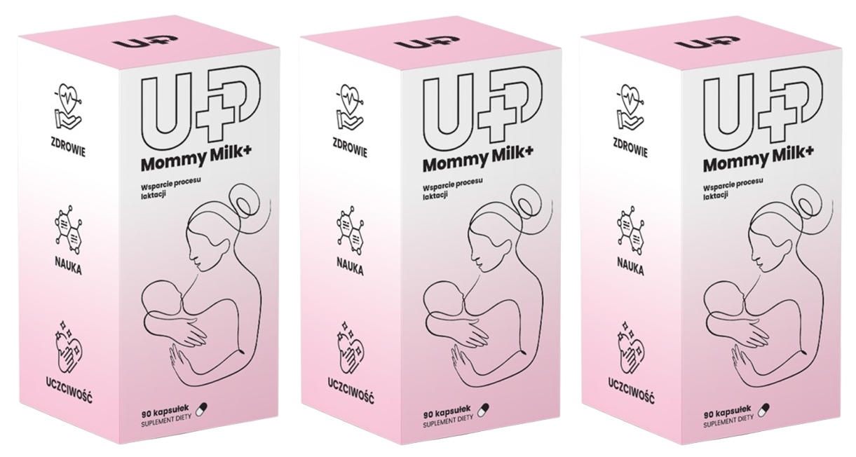 Комплекс для кормящих мам UP Health Pharma UP Mommy Milk+, для лактации, 3 упаковки по 90 капсул