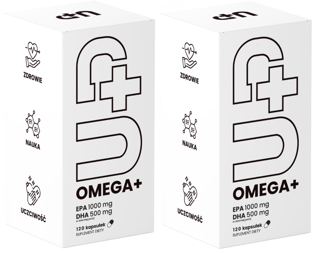 Омега-3 UP Health Pharma UP Omega+, EPA 1000 мг и DHA 500 мг, 2 упаковки по 60 капсул