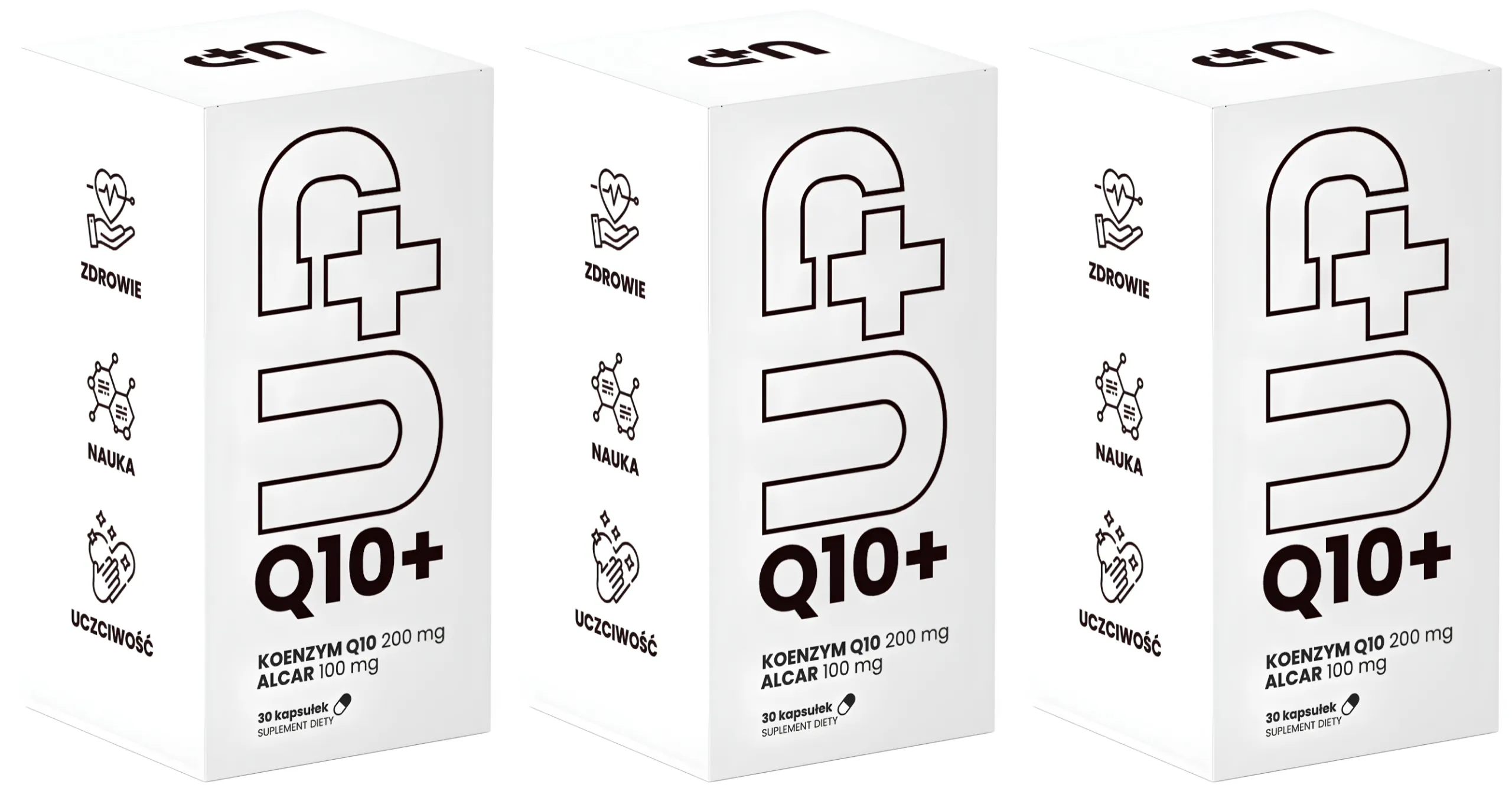 Коэнзим Q10 UP Health Pharma UP Q10+ 200 мг, с ацетил-L-карнитином, 3 упаковки по 60 капсул