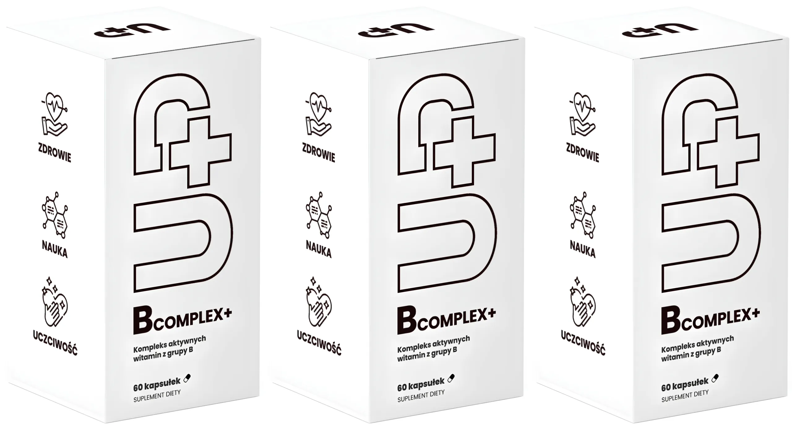 Витамины группы B UP Health Pharma UP B Complex+, активные формы, 3 упаковки по 60 капсул