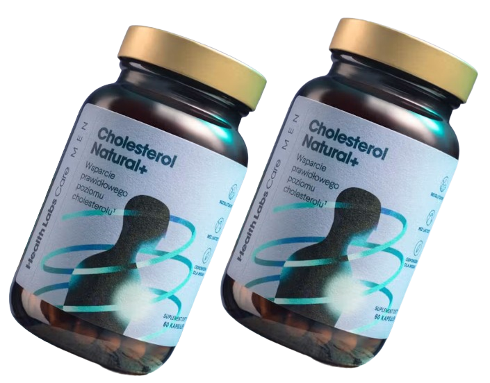 Комплекс для мужчин Health Labs Care Cholesterol Natural+ Men, уровень липидов, 2 упаковки по 60 капсул