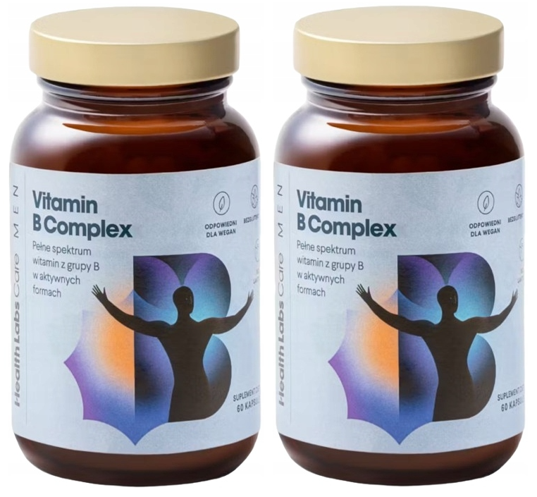 Витамины группы B для мужчин Health Labs Care Vitamin B Complex Men, 2 упаковки по 60 капсул